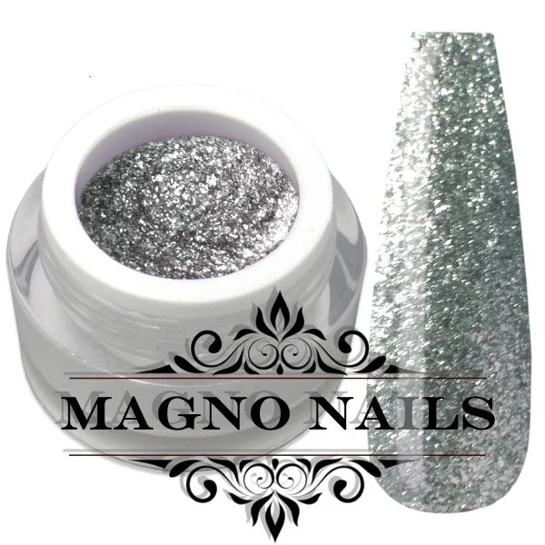 UV Gel - 1903 - Chrome Glitter Glam Gel - Silver Star